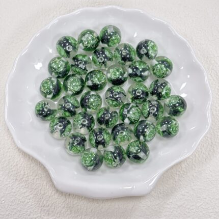 Acrylic transparent luminous colorful double-sided flower beads