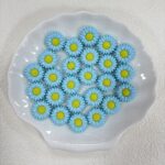Acrylic UV Painted Solid Color Daisy Beads with Perforation - Image 2