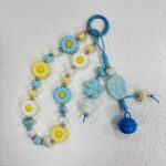 Acrylic UV Painted Solid Color Daisy Beads with Perforation